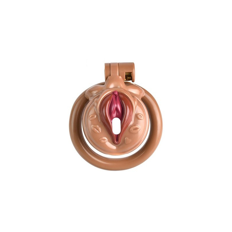 CockLock Cage de Chasteté Sissy Kiss 3.5 x 3.8cm Marron